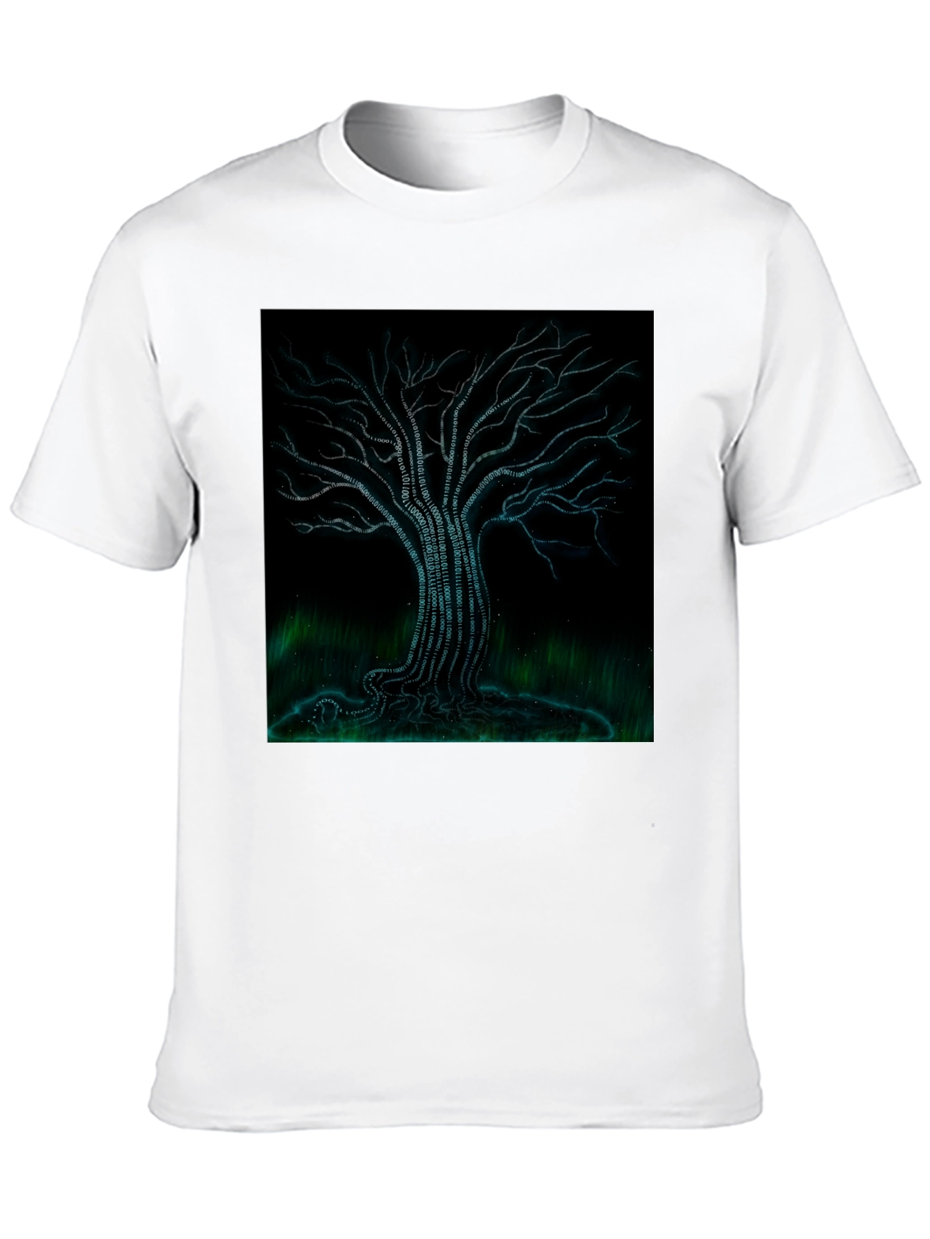 Binary Tree Graphic T-Shirt - Black Modern Tech Style