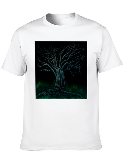 Binary Tree Graphic T-Shirt - Black Modern Tech Style