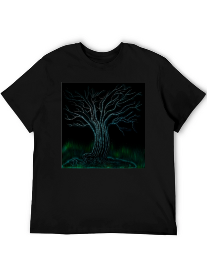 Binary Tree Graphic T-Shirt - Black Modern Tech Style