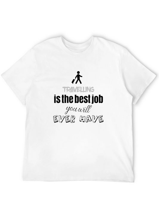 Traveling is the Best Job Black Graphic Tee
