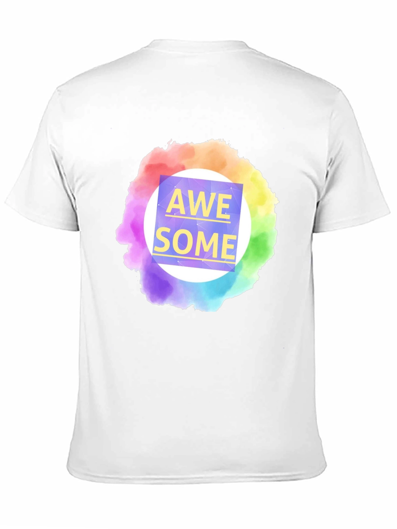 Awesome Rainbow Graphic Tee - Mens Black T-Shirt