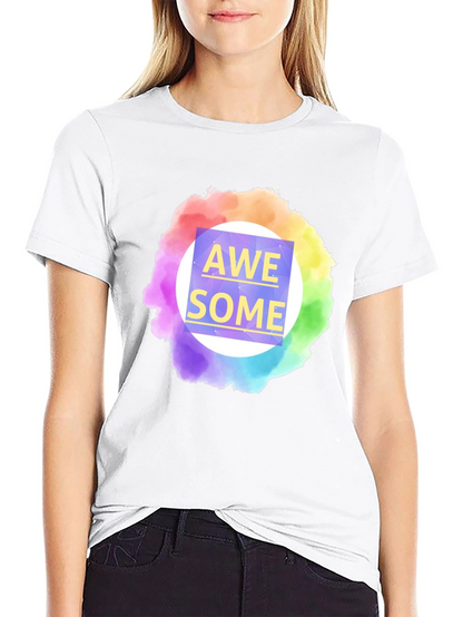 Awesome Rainbow Graphic Tee - Mens Black T-Shirt