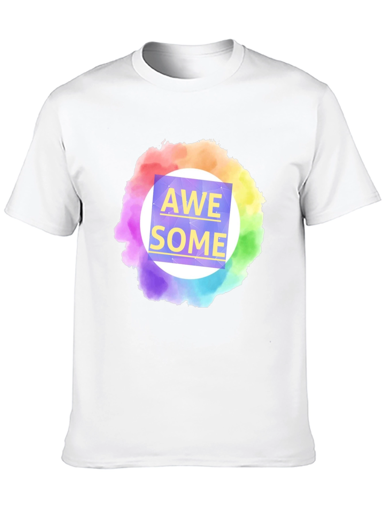 Awesome Rainbow Graphic Tee - Mens Black T-Shirt
