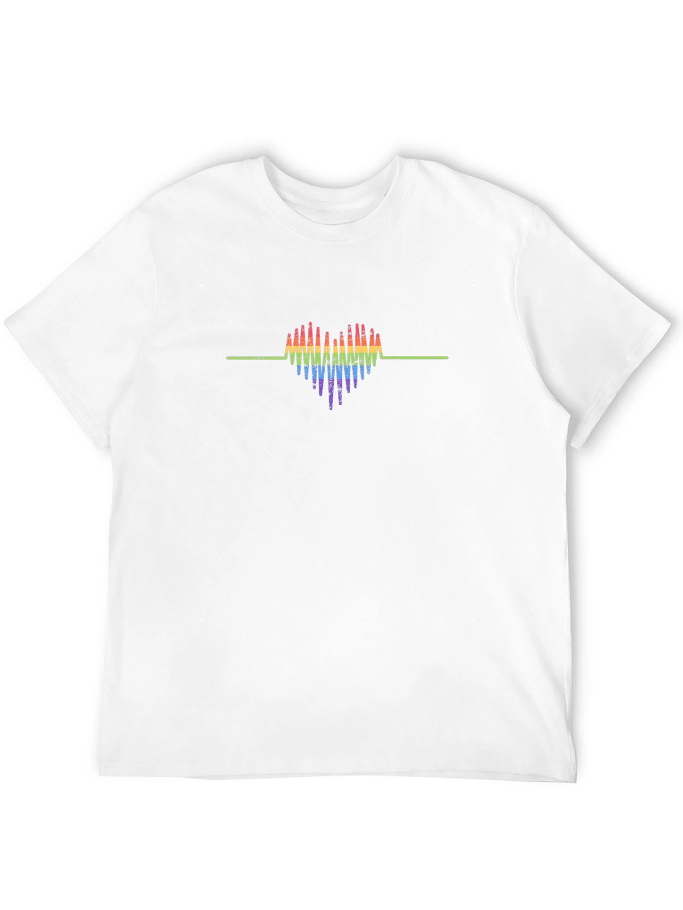 Rainbow Heartbeat Graphic Tee - Pride T-Shirt