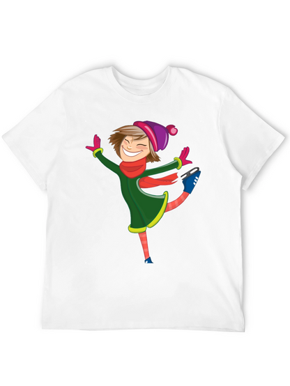 Cartoon Skater Black T-Shirt