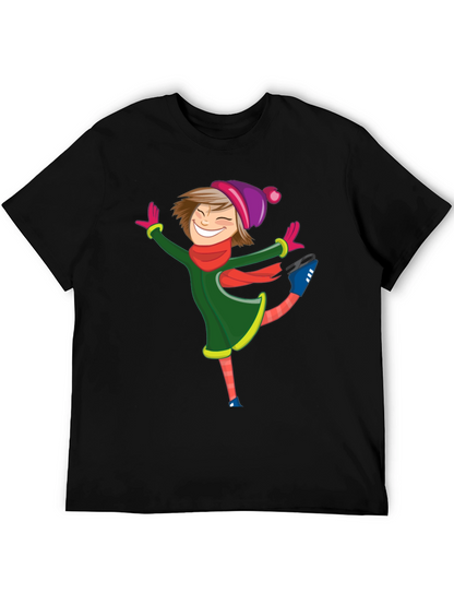 Cartoon Skater Black T-Shirt