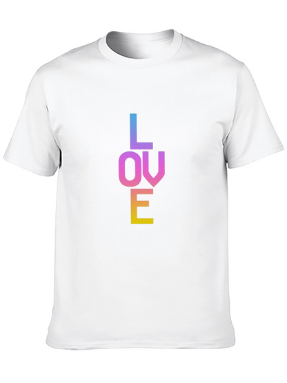 Rainbow LOVE Graphic Black T-Shirt