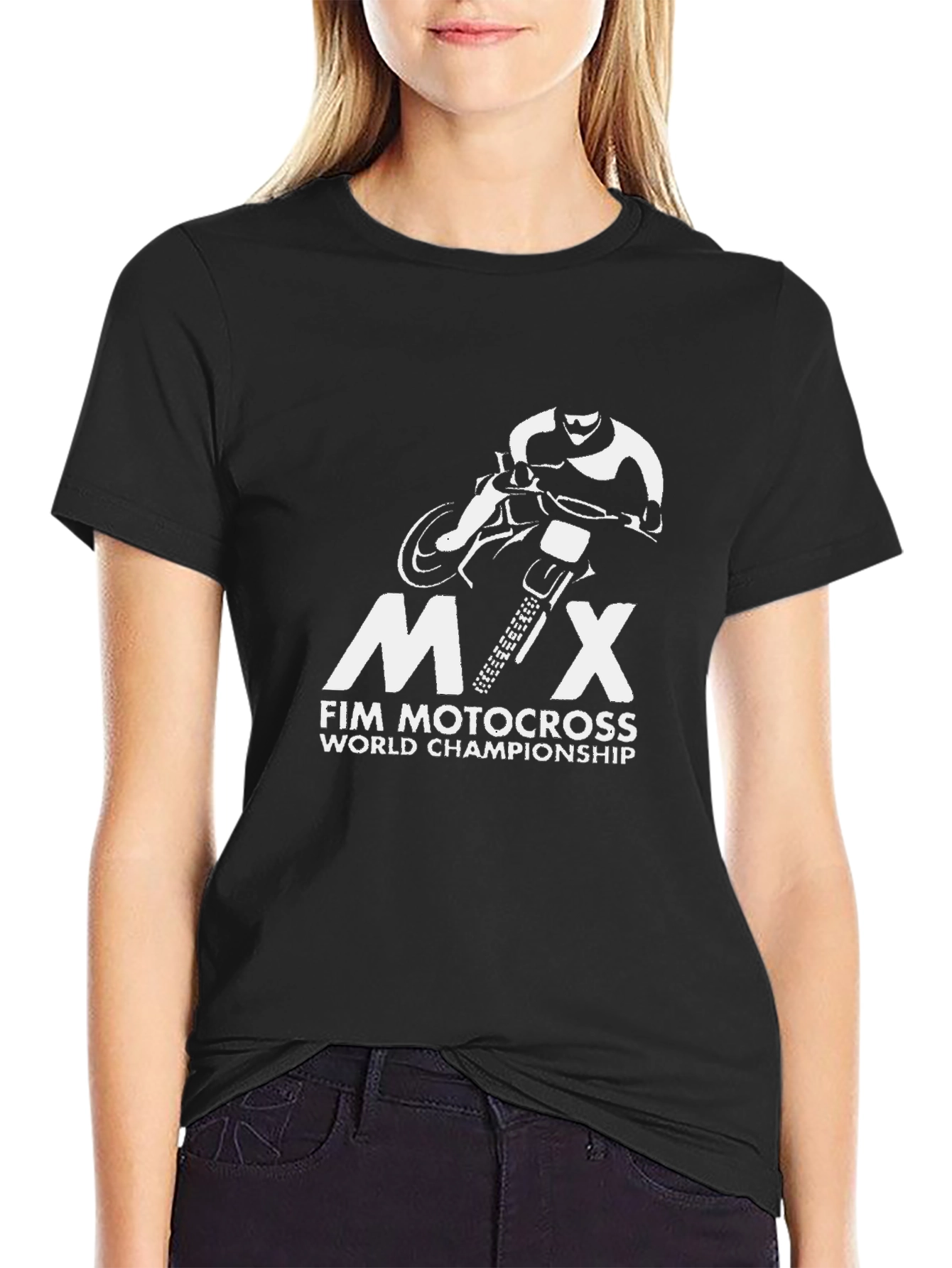 MX FIM Motocross World Championship Black T-Shirt