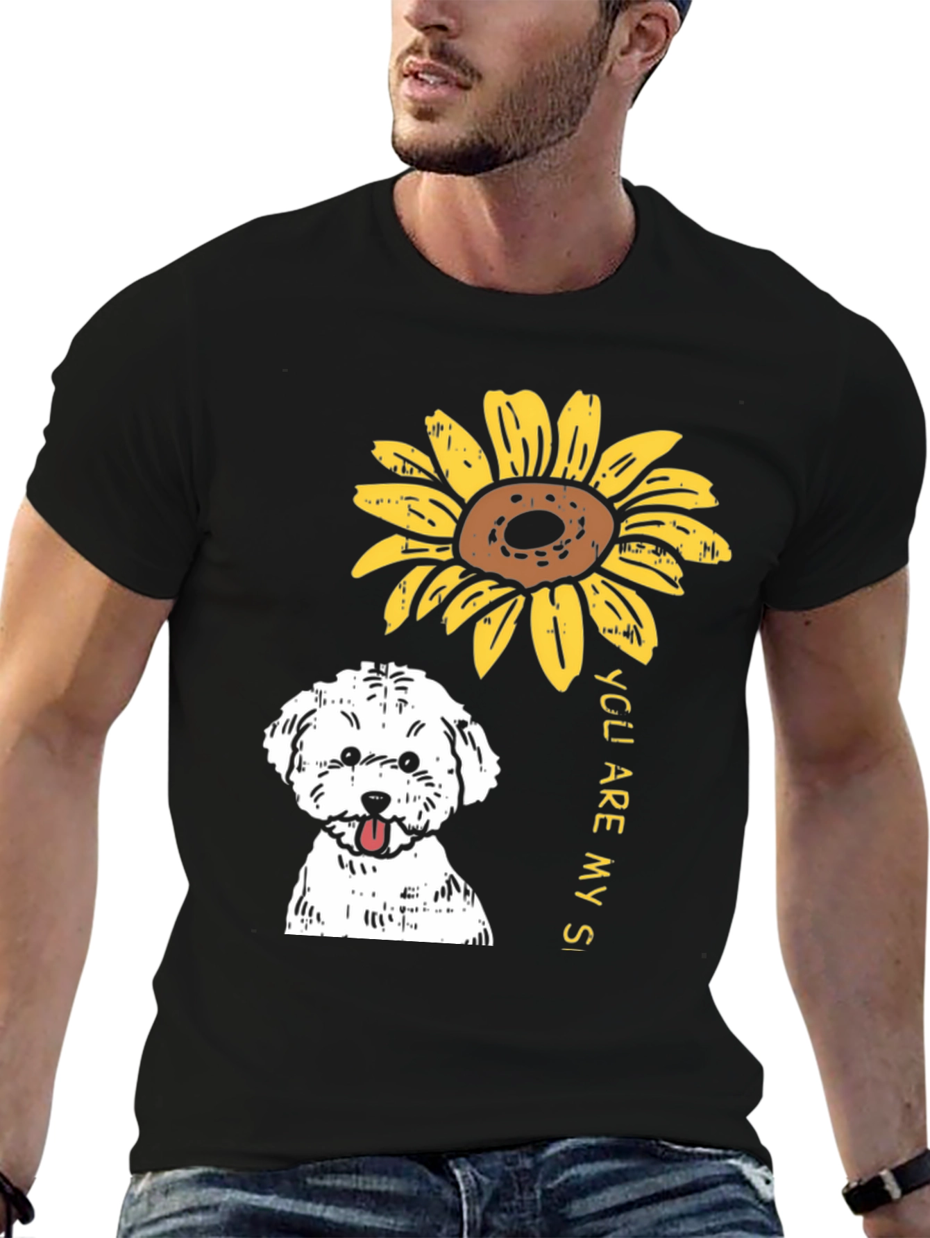Sunflower Dog T-Shirt - You Are My Sunshine