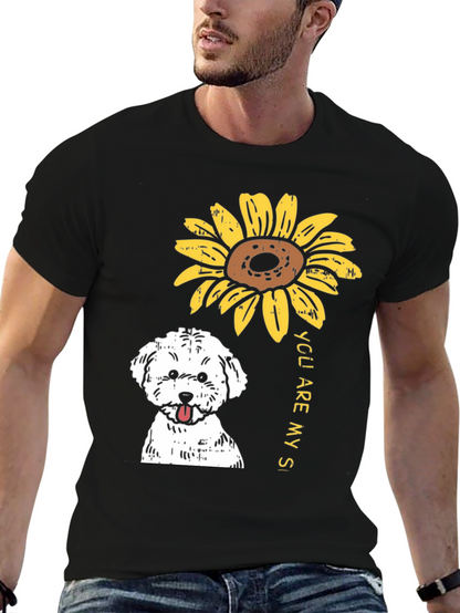 Sunflower Dog T-Shirt - You Are My Sunshine