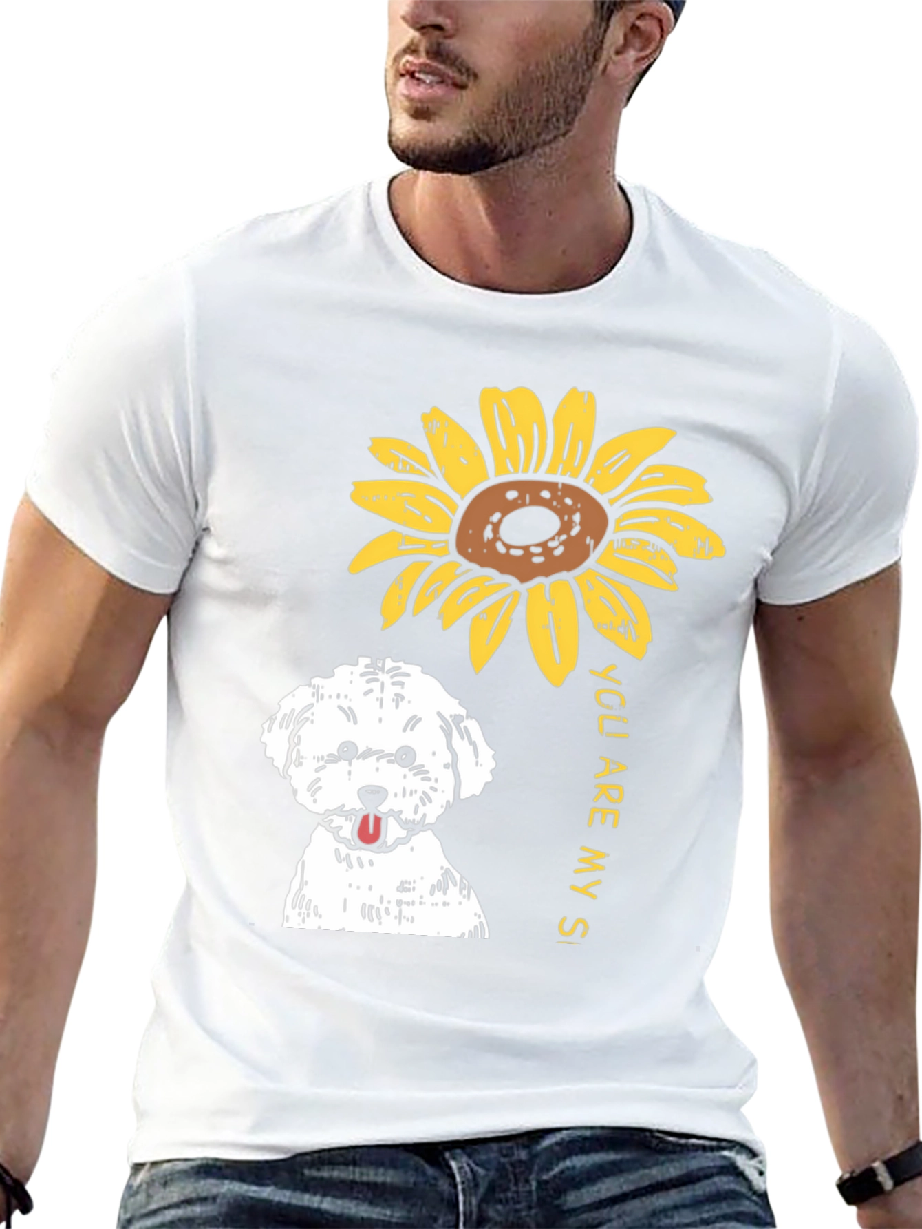 Sunflower Dog T-Shirt - You Are My Sunshine