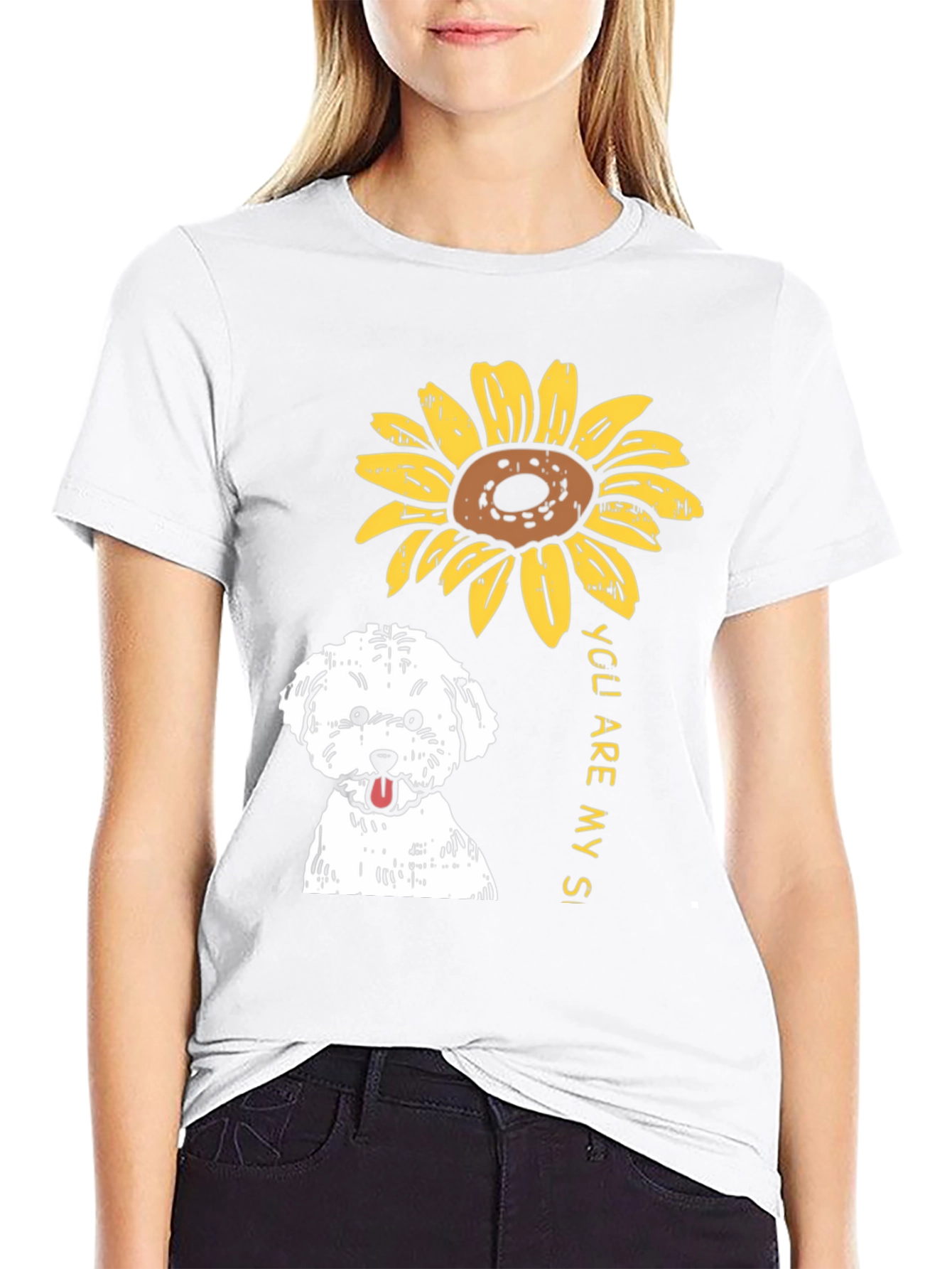 Sunflower Dog T-Shirt - You Are My Sunshine