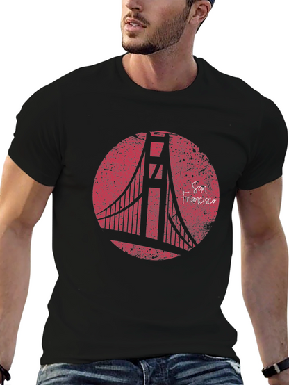 San Francisco Bridge Graphic T-Shirt - Black