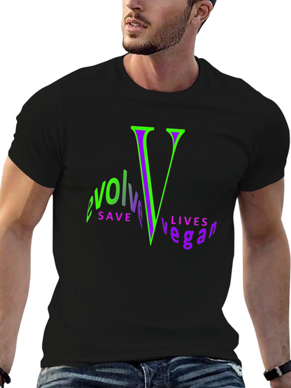 Evolve Vegan Graphic Tee - Save Lives
