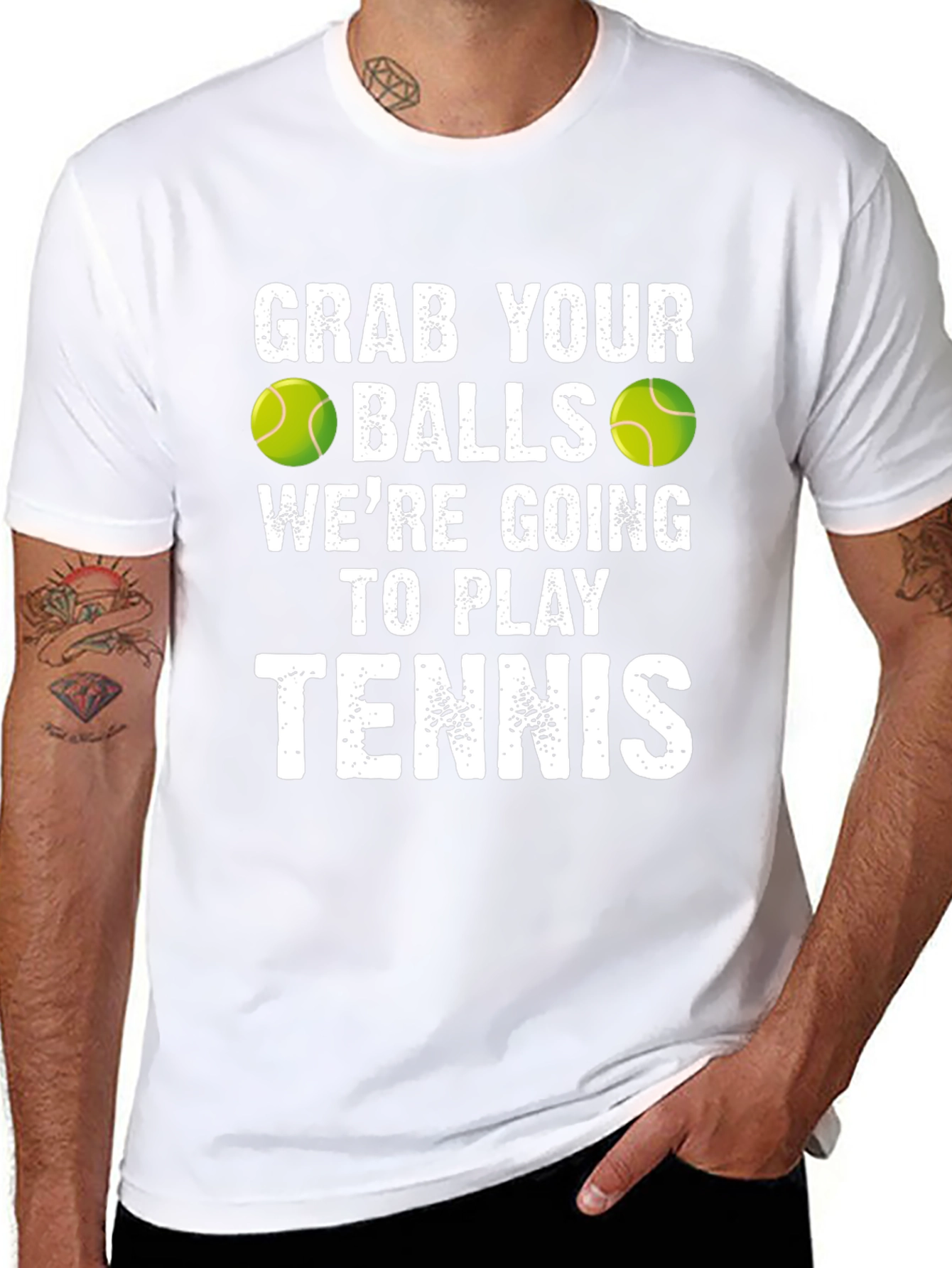 Funny Tennis T-Shirt: Grab Your Balls