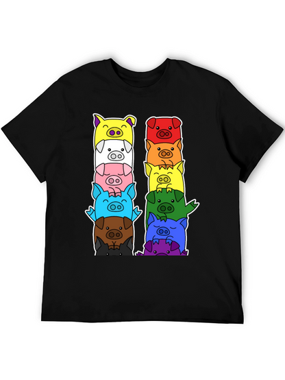 Colorful Pig Stack T-Shirt