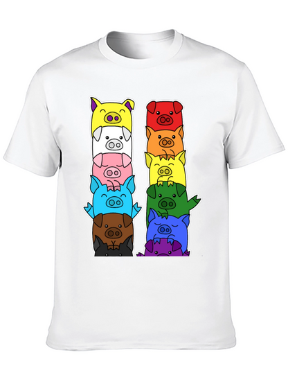 Colorful Pig Stack T-Shirt