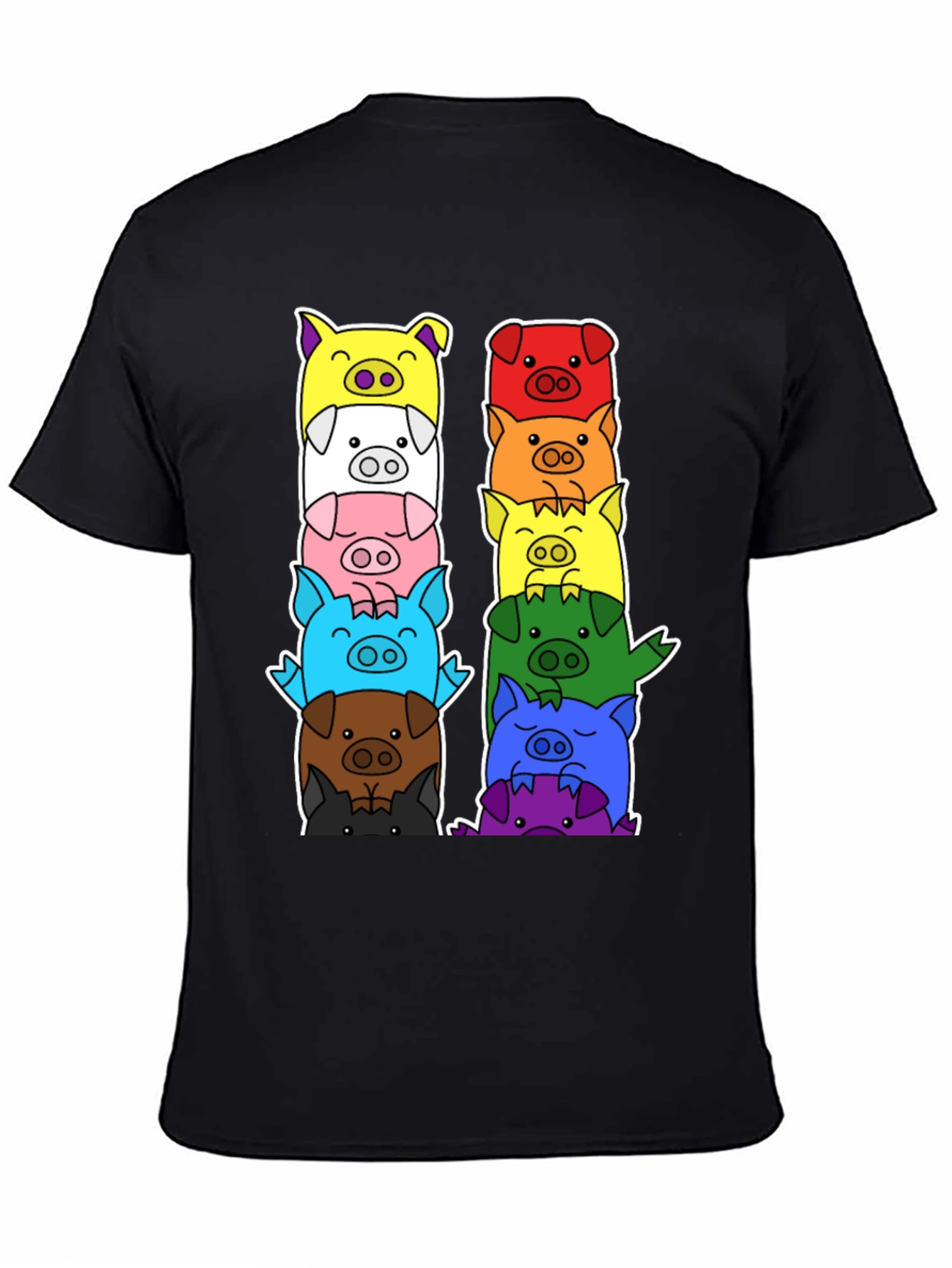 Colorful Pig Stack T-Shirt