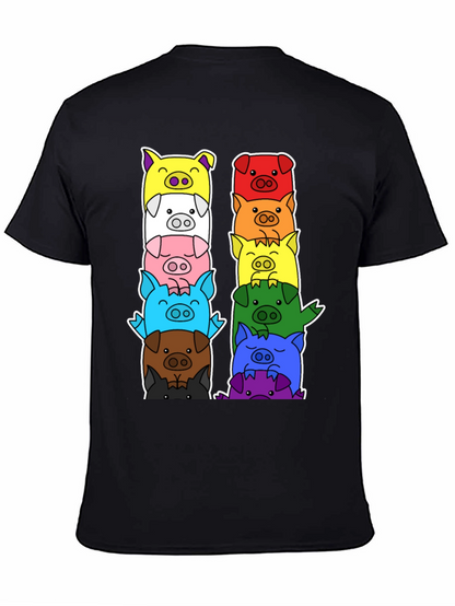 Colorful Pig Stack T-Shirt