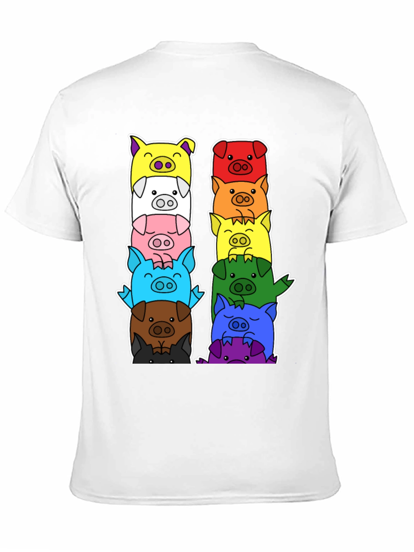 Colorful Pig Stack T-Shirt