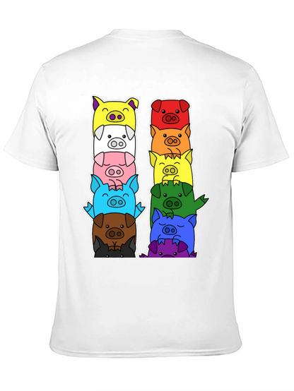 Colorful Pig Stack T-Shirt