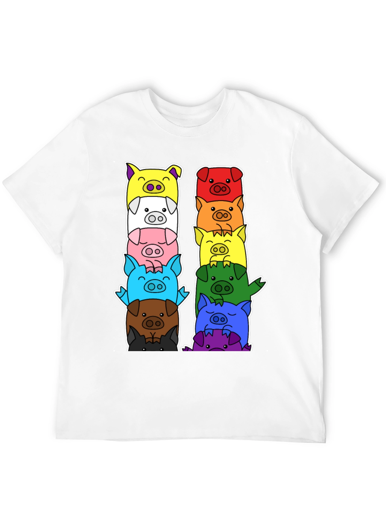 Colorful Pig Stack T-Shirt