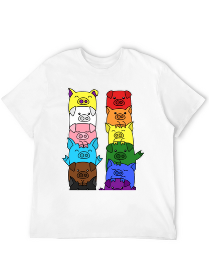 Colorful Pig Stack T-Shirt