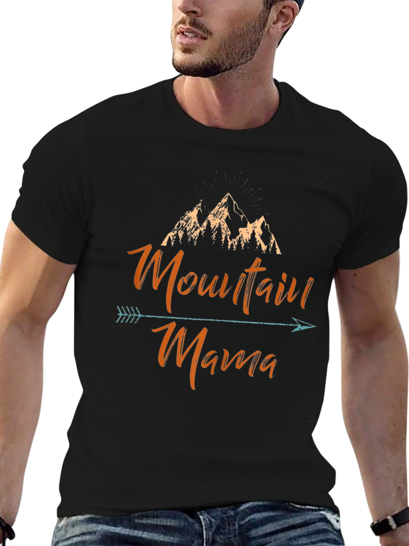 Mountain Mama Arrow Graphic Tee - Black