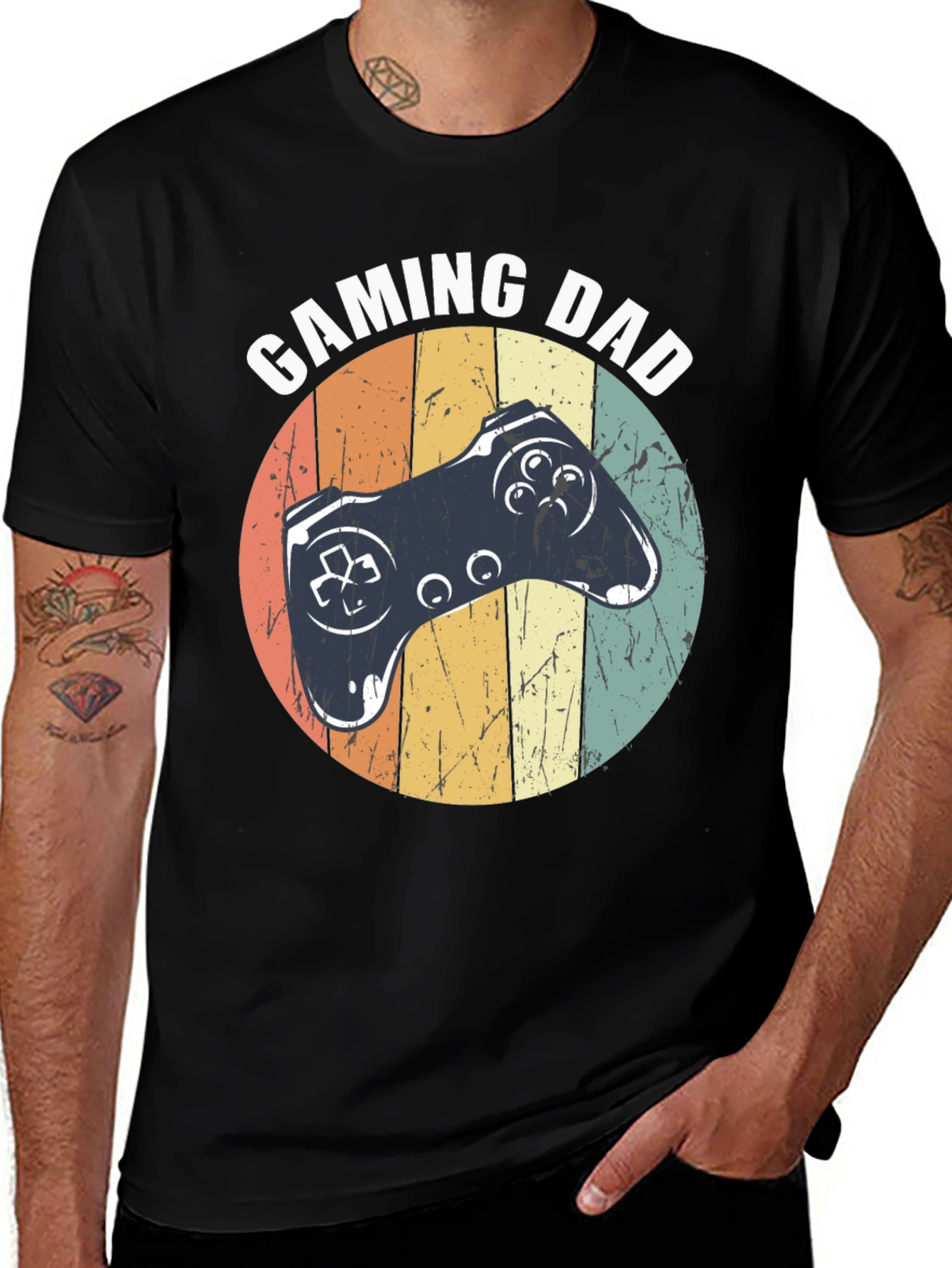 Gaming Dad T-Shirt Retro Controller Design