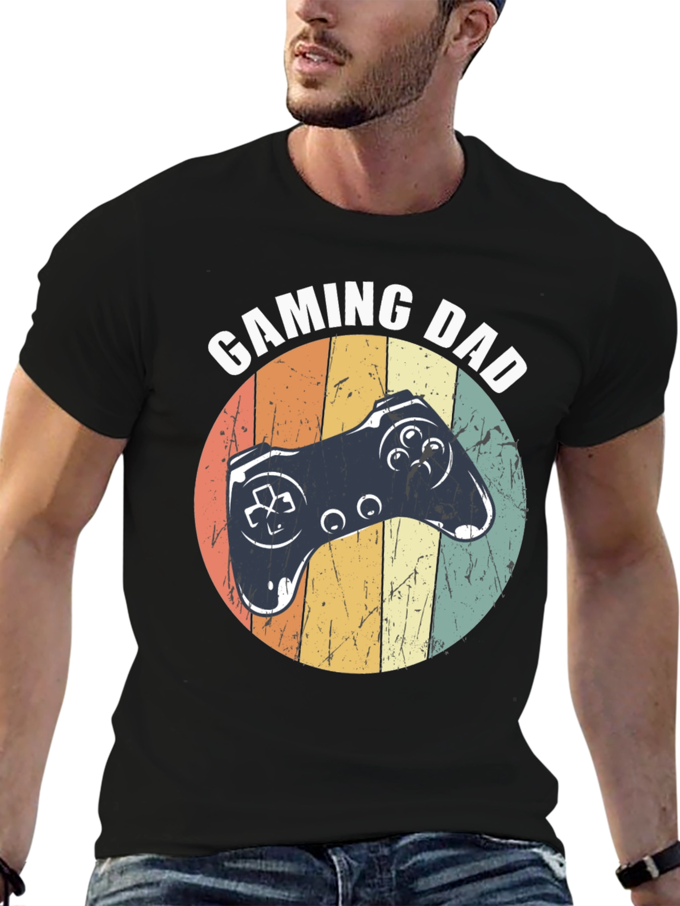 Gaming Dad T-Shirt Retro Controller Design