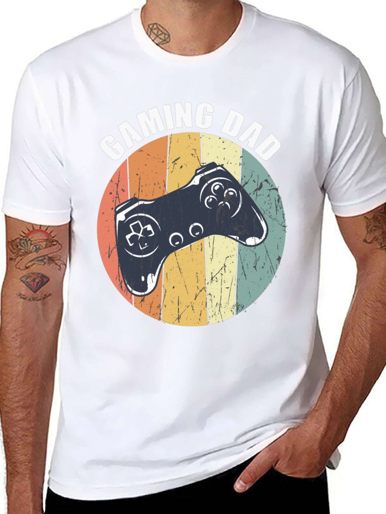 Gaming Dad T-Shirt Retro Controller Design