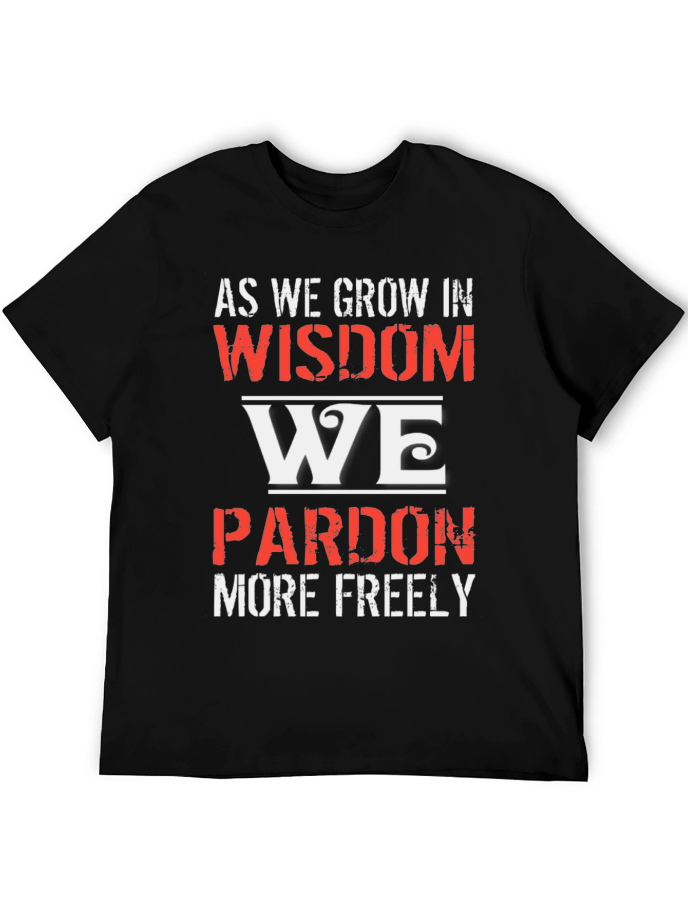 Wisdom Pardon Graphic Tee - Black