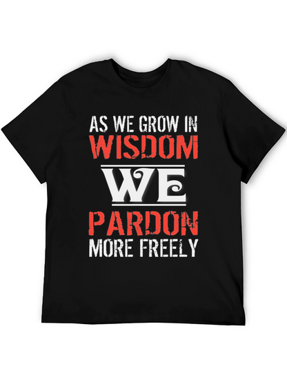 Wisdom Pardon Graphic Tee - Black