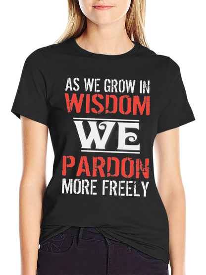 Wisdom Pardon Graphic Tee - Black