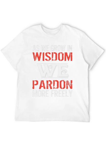 Wisdom Pardon Graphic Tee - Black