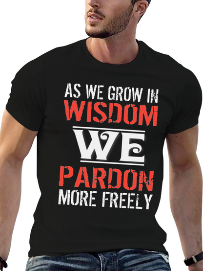 Wisdom Pardon Graphic Tee - Black