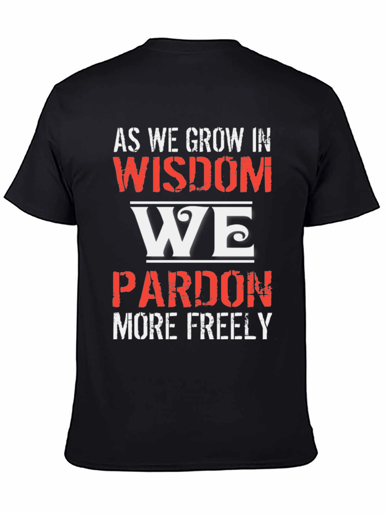Wisdom Pardon Graphic Tee - Black