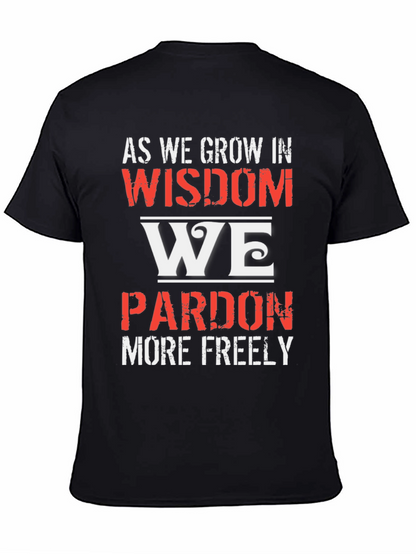 Wisdom Pardon Graphic Tee - Black