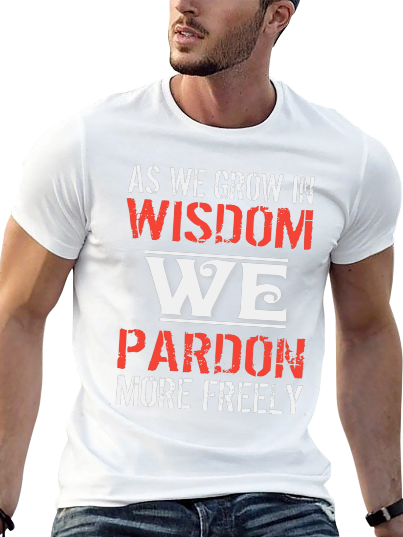 Wisdom Pardon Graphic Tee - Black