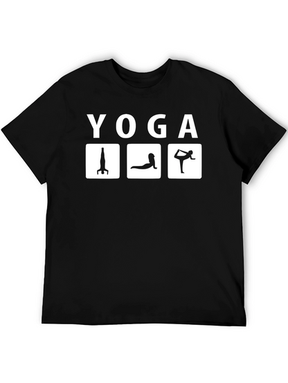 Yoga Pose Graphic T-Shirt - Black
