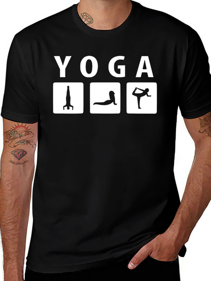 Yoga Pose Graphic T-Shirt - Black