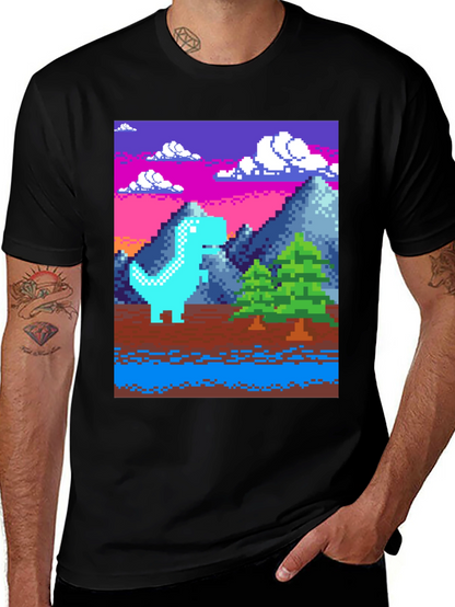 Pixel Dino T-Shirt - Retro Gaming Style