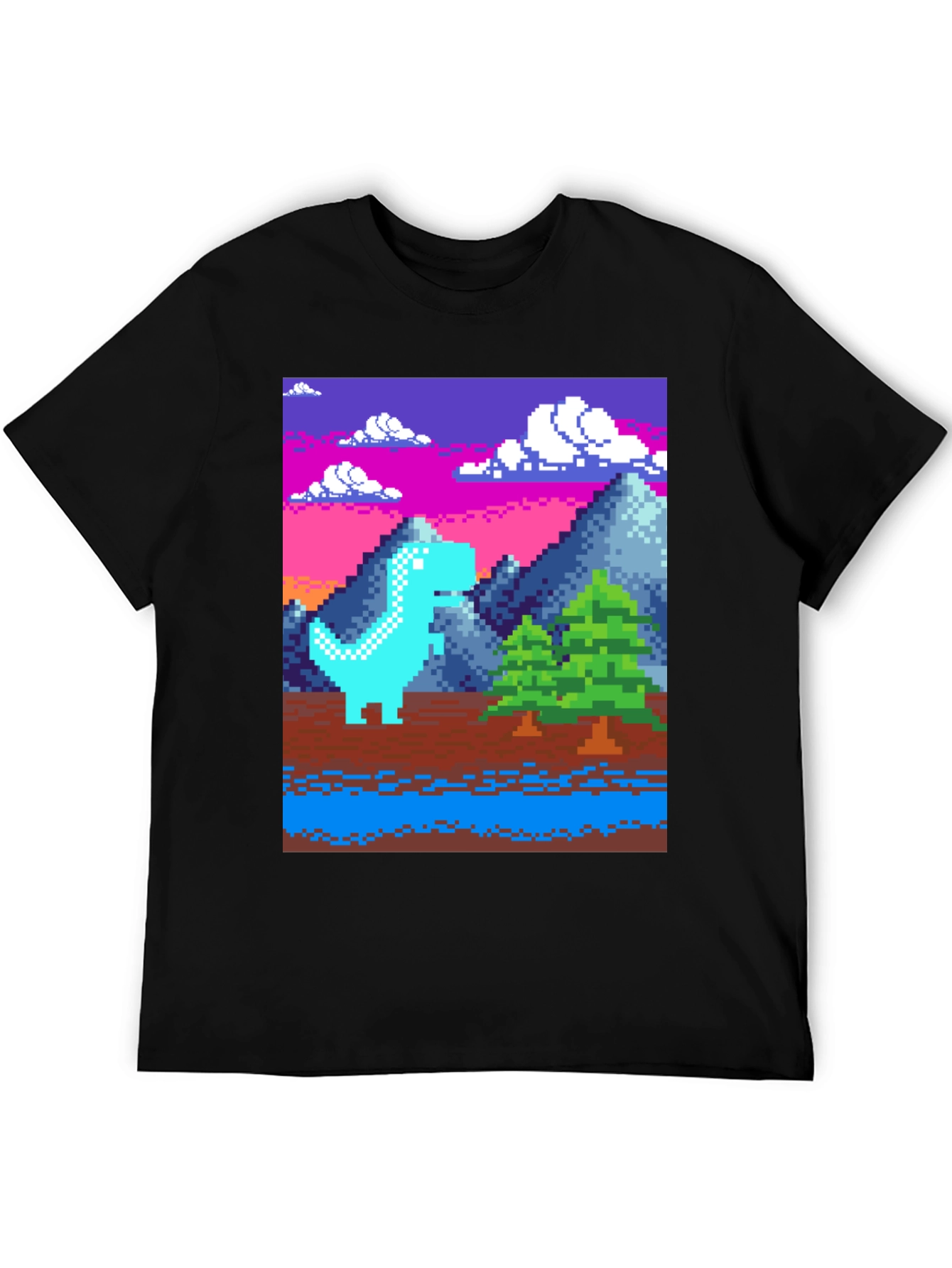 Pixel Dino T-Shirt - Retro Gaming Style