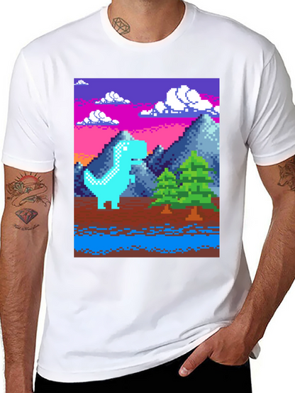 Pixel Dino T-Shirt - Retro Gaming Style