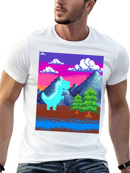 Pixel Dino T-Shirt - Retro Gaming Style