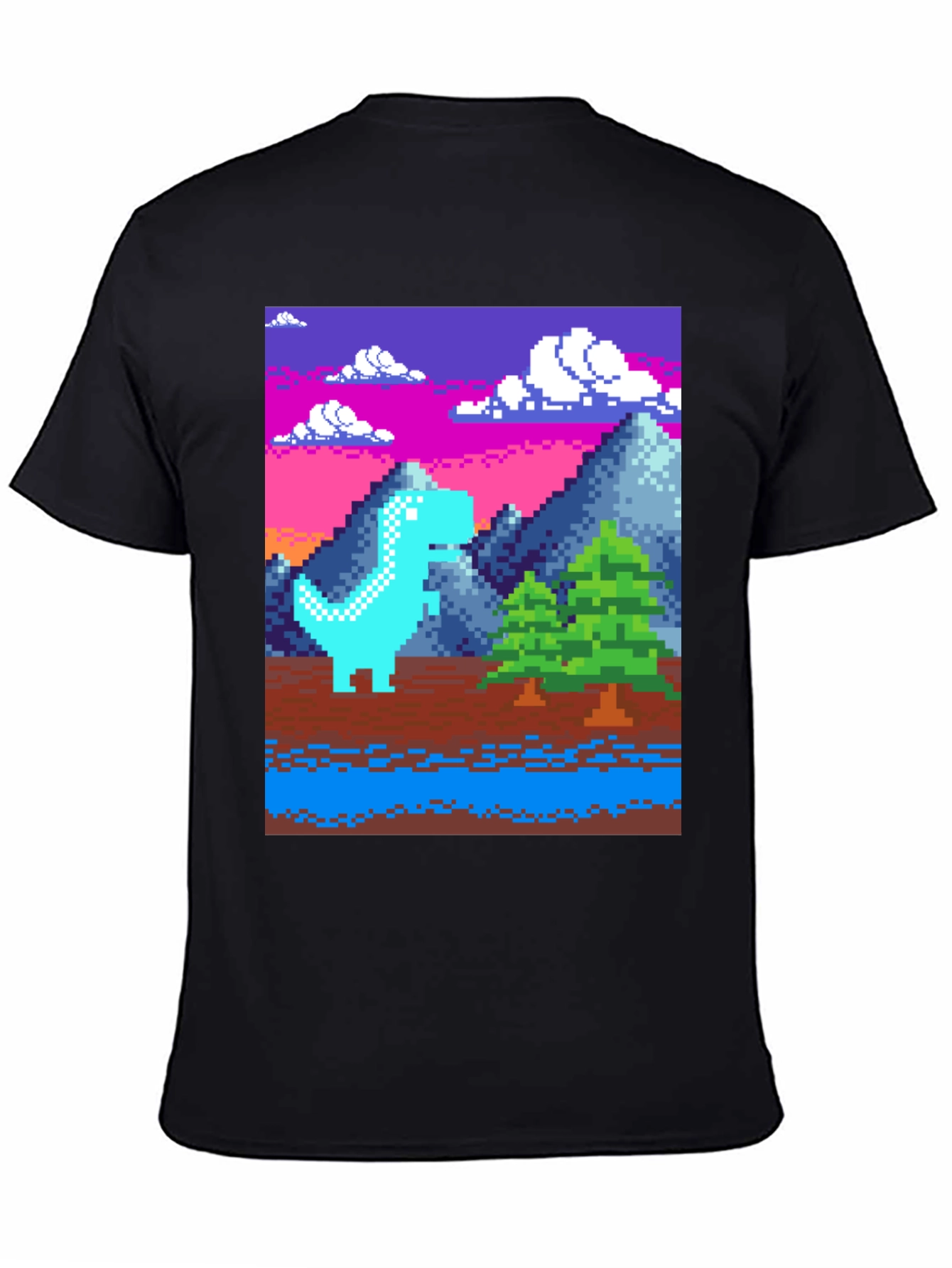 Pixel Dino T-Shirt - Retro Gaming Style