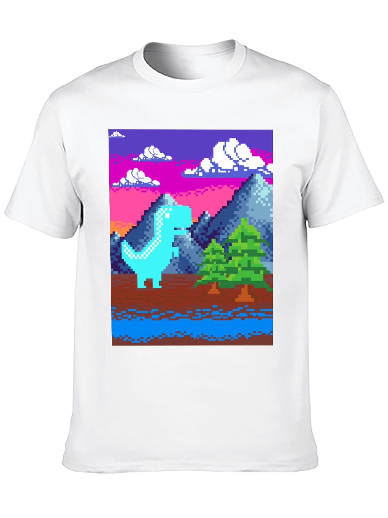Pixel Dino T-Shirt - Retro Gaming Style