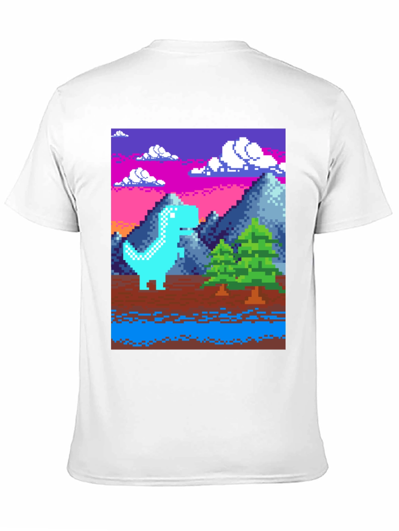Pixel Dino T-Shirt - Retro Gaming Style