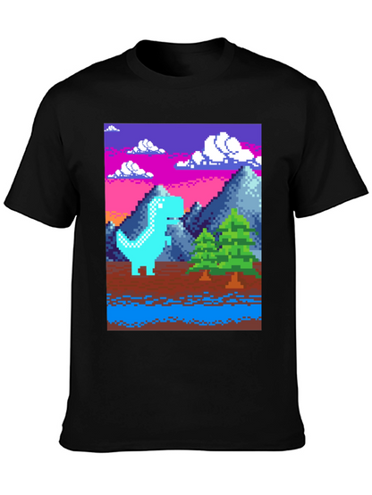 Pixel Dino T-Shirt - Retro Gaming Style