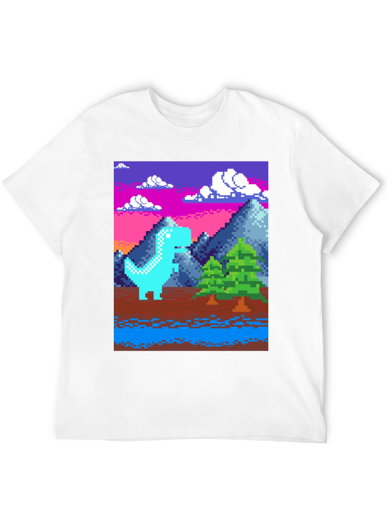 Pixel Dino T-Shirt - Retro Gaming Style